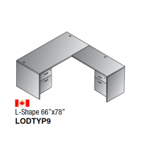 AOSP Lodi Collection L-Shape Desk 66x78